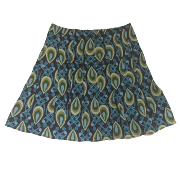 VINTAGE Blue Green A-Line Skirt Size 12 - Picture 1 of 2